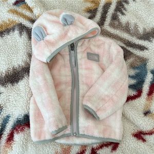 The north face baby bear full zip hoodie and mittens